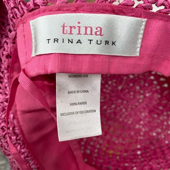 Trina Turk Vibrant Pink Crochet Hat - Picture 4 of 7